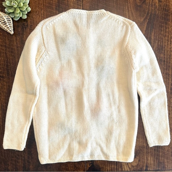 Phil Rose | 1960s Whimsical 3D Flower Knit Wool Sweater Cardigan - Picture 7 of 11